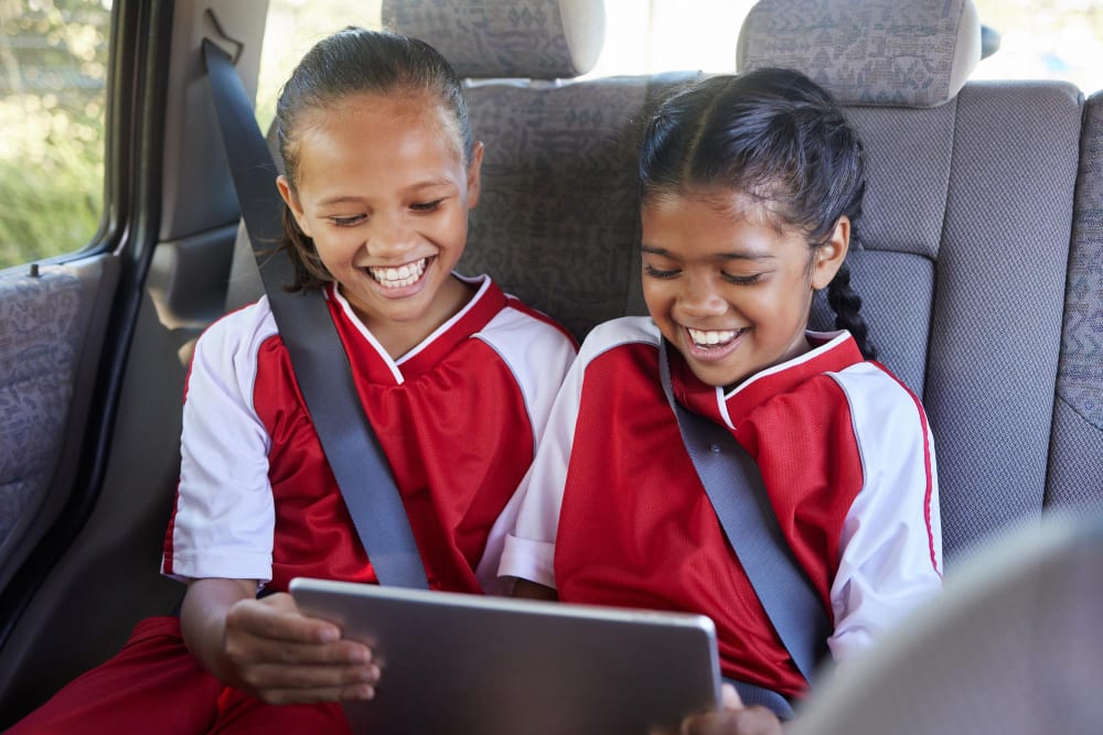 School learners travelling safely in a Karuu Transport vehicle