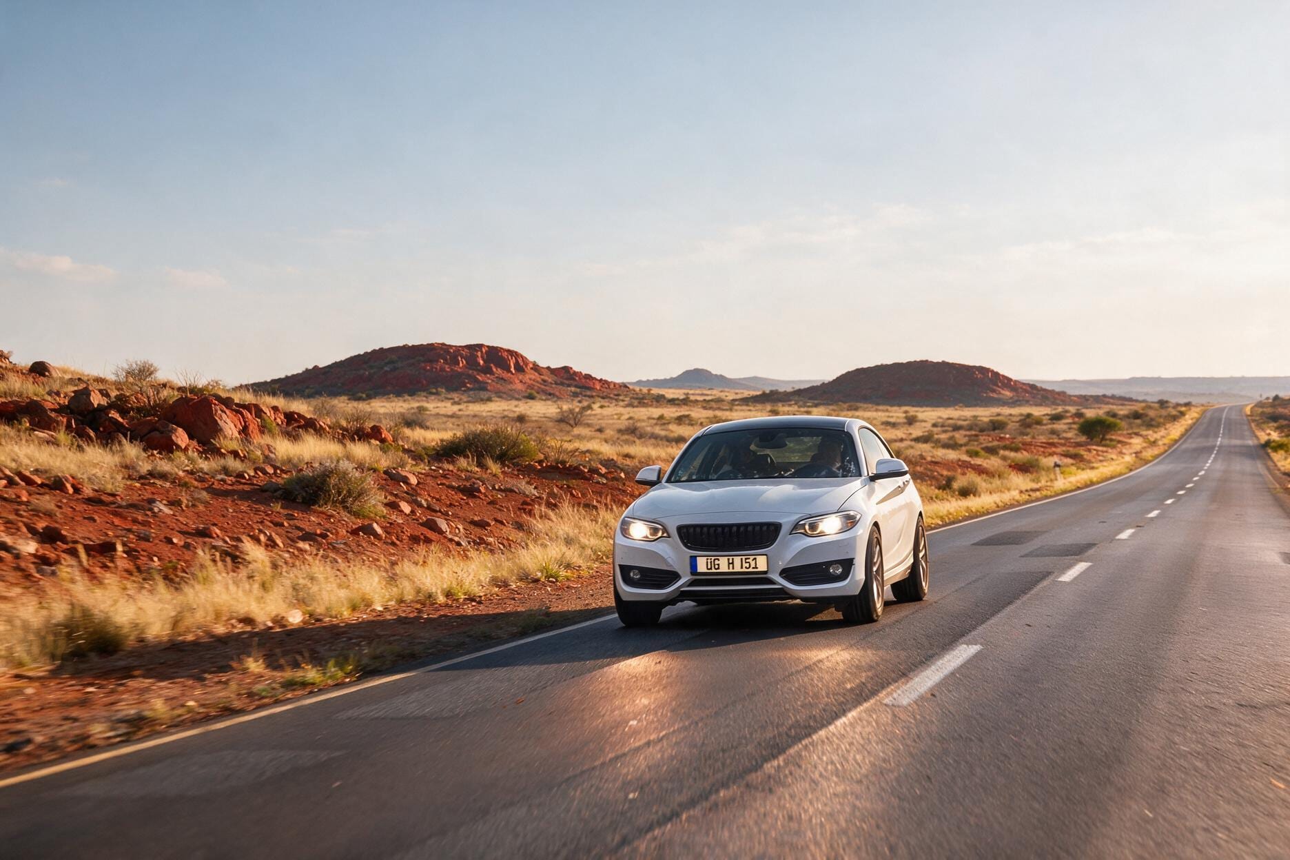 Open road through the Northern Cape near Kimberley