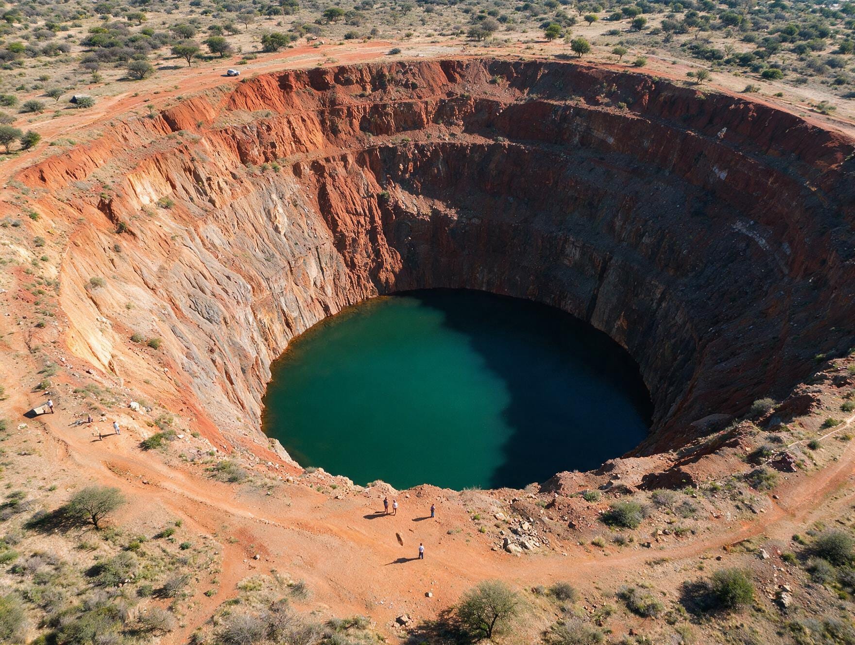 Aerial view of the Big Hole in Kimberley